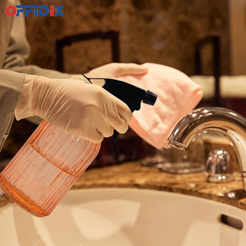 OFFIDIX Glass Watering Can, Handheld Spray Bottles, 0.4L/13.5oz Watering Spray Bottle with Adjustable Nozzle for for Indoor and Outdoor Gardening and Home Cleaning (Orange) - Image 4